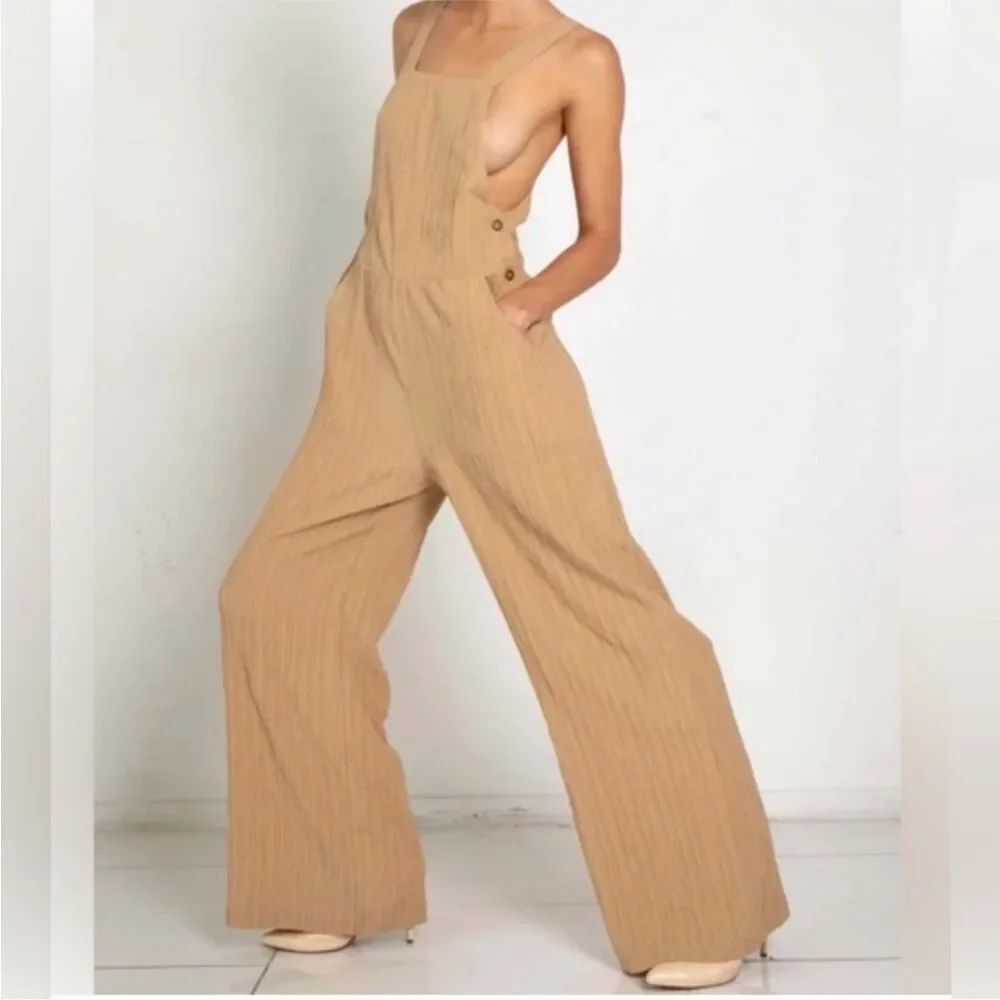 THE RANGE $350 RIPPLE GAUZE OVERALLS - Picture 2 of 3